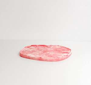 Plato de servir de resina hecho a mano con textura de remolino acuático, platos duraderos con diseño de lujo para el hogar y hoteles - Product Image 6