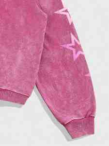 Sudadera con Capucha Rosa Lavada al Ácido para Hombre DISCOVER-IMPEX – Sudadera Oversize con Estampado Gráfico Estilo Urbano, Impresión Personalizada y OEM Disponible - Product Image 4