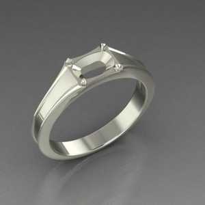 925 Sterling Silver 7x9mm Rectangle Bezel Ring Setting Blank Unisex DIY Jewelry Making Engagement Ring <b>Craft</b> Design - Product Image 5