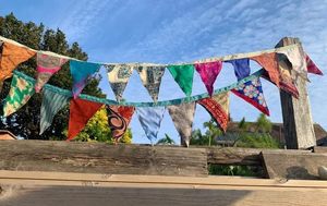 Multicolor Fabric Bunting Flags Decorative <b>Banner</b> Vintage Style Party Garden Decoration Wedding Party Decor - Product Image 2