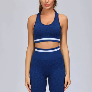 New Arrival Sportswear Custom High Waist <b>Flared</b> <b>Leggings</b> Crop Top Gym Fitness Yoga Workout Sets for girls - Product Image 5