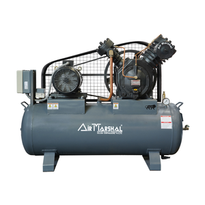 Compresseur d'air industriel robuste à piston alternatif, entraîné par courroie, haute pression, avec réservoir d'air pour atelier - Product Image 3