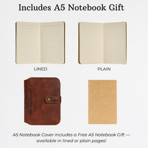 Carpeta de Cuero A5 Hecha a Mano, Cubierta de Diario Personalizada con Ranuras para Tarjetas, Organizador de Cuaderno Recargable, Regalo - Product Image 3