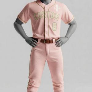 Conjunto de Uniforme de Béisbol Deportivo con Estampado Sublimado y Logotipo Blanco para Hombre, 100% Poliéster, Manga Corta - Product Image 1