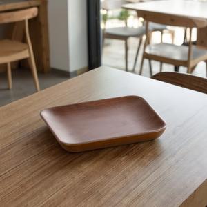 Plateau de service rustique moderne en bois massif, plateau à nourriture, plateau de service pour thé et café, plateau ottoman - Product Image 5