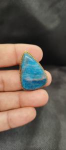 Colgantes de Moda de Apatita Natural 100% con Ranura de Latón, de Alta Calidad, para Macramé, Venta al por Mayor - Product Image 4