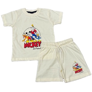 Oferta de Verano: Conjunto de Camiseta/Polo de Manga Corta 100% Algodón con Contraste de Color y Pantalones Cortos Elásticos para Niños - Product Image 5