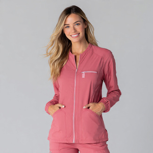 Stretchable Knitted Unisex Scrub Jackets Full Sleeve Breathable Comfortable Hospital Use - Product Image 1