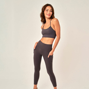 2-Piece <b>Crop</b> <b>Top</b> and High-Waisted Shorts Set Sleeveless Spandex/Nylon Elastic Waist Quick Dry Printed - Product Image 4