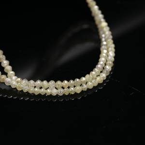 Cuentas de Diamante Amarillo Claro, Facetadas, Forma Rondelle, 2 mm, Hilo de 15 Pulgadas, Orificio de 0.40 mm, 15.5 Quilates, Proveedor Mayorista de Joyería - Product Image 4