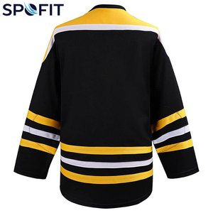 Maillot de hockey sur glace professionnel avec nom et numéro personnalisés, maillot de hockey sur glace respirant de haute qualité 100% polyester - Product Image 2