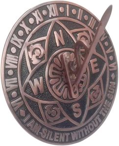 Reloj de Sol de Latón Macizo de 8 Pulgadas con Acabado Antiguo, Reloj de Jardín con Números Romanos, Elegante Decoración para Exteriores y Hogar, Regalo - Product Image 5