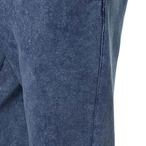 Pantalon de jogging décontracté pour homme en molleton délavé, léger, 100 % coton, coupe droite, respirant, séchage rapide, effet délavé - Product Image 6