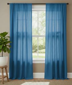 Cortinas de Algodón Lavado Hechas a Mano, Cortinas Decorativas para el Hogar, Cortinas de Lujo Color Rost o para Sala de Estar, Cortinas para Ventana - Product Image 4