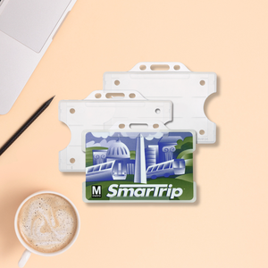 CR80 PP Plastic Card Holder Open Face Rigid ID <b>Name</b> <b>Tag</b> Badge Holder - Product Image 1