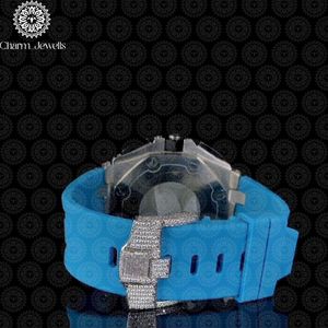 Reloj de Lujo para Hombre Charm Jewells, Caja de Acero Inoxidable de 40 mm, Esfera Analógica de Cristal Azul, Correa de Acero Inoxidable, Botón de Presión, Mecánico - Product Image 4