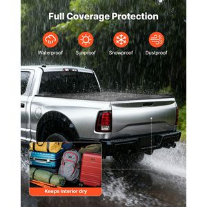 Copertura Rigida Tri-Fold per Cassone Pick-up Compatibile con Dodge Ram 1500 2019-2024 (incluso Classic New) Larghezza Cassone 6.4 ft (76.3 Pollici) - Product Image 5