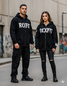 Sudadera con Capucha Gruesa de Felpa Francesa REXFIT SPORTS para Hombre |   Ropa Urbana con Bordado Personalizado y Estilo Desgastado |   Fabricante de Ropa, Sudaderas con Capucha - Product Image 3