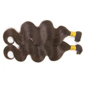 Extensions de cheveux indiens Remy ondulés, couleur brun naturel doux, 100% cheveux humains, tissage ondulé et profond - Product Image 2