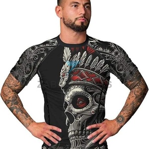 เสื้อออกกำลังกาย ZABEX SPORTS แขนสั้นรัดรูป ระบายอากาศได้ดี เหมาะสำหรับ MMA และยิม แห้งเร็ว - Product Image 3