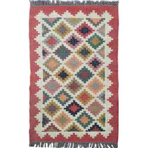 Tapis de sol douillet et lavable, tapis kilim en jute et laine faits à la main sur mesure pour salon, chambre et bureau - Product Image 2