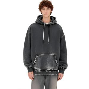 Sudadera con Capucha de Forro Polar para Hombre, Estilo Casual Urbano, Corte Holgado, Moda Urbana, Venta al por Mayor OEM, Ropa de Invierno - Product Image 2