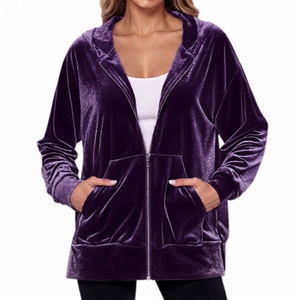 Nouveauté 2026 : Sweat à capuche zippé en velours de luxe pour homme, style streetwear, vêtements d'usine de haute qualité, également disponible pour femme - Product Image 1