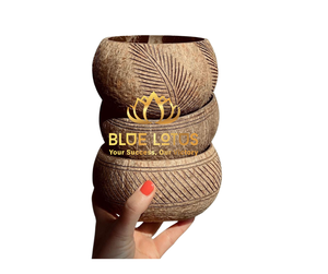 ชุดชามเปลือกมะพร้าวขัดเงา BLOE LOTUS ทำด้วยมือ สไตล์คลาสสิก สำหรับงานเลี้ยงและใช้ในบ้าน ใช้แล้วทิ้ง เป็นมิตรกับสิ่งแวดล้อม - Product Image 3