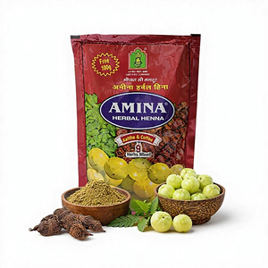 Henna Herbal en Polvo Amina con Kaththa y Café |   Mezcla de 9 Hierbas para el Color de Cabello Castaño |   Suministro al por Mayor - Product Image 1