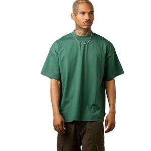 Camiseta de Algodón Grueso Extra Grande para Hombre, Manga Corta, Hombros Caídos, Cuello Redondo Acordonado, Logotipo Personalizado, Camiseta Lisa, Ordene Ahora - Product Image 5