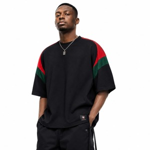 T-shirt Homme Vintage Streetwear Coupe Classique Respirant Écologique Séchage Rapide Personnalisable en Polyester/Coton Tricoté Lourd - Product Image 1