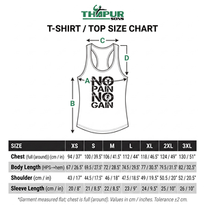 Débardeur de sport pour homme en coton 100% respirant et à séchage rapide, coupe ample, imprimé graphique, « No Pain No Gain » - Product Image 6