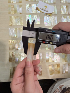 แผ่นมุกธรรมชาติทรงสี่เหลี่ยมขนาด 12 มม. ผิวขัดเงาสำหรับงานตกแต่ง ขายส่ง - Product Image 6