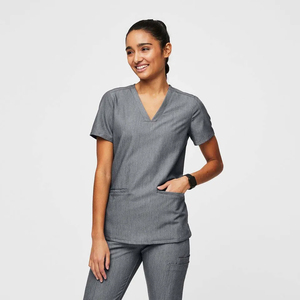 Custom Embroidery Label Healthcare Staff Uniform Small Order Mixed Size Medical Scrubs Sets Dentist & <b>Nurse</b> 2 Pocket Top & Pant - Product Image 1