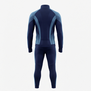 Chándal de entrenamiento personalizado para gimnasio, unisex, de secado rápido, de forro polar técnico, con cremallera y capucha, para hacer ejercicio y correr, al por mayor. - Product Image 2