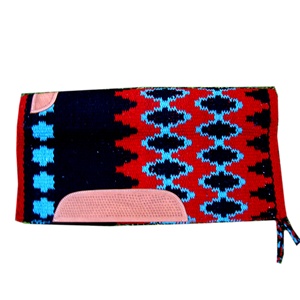 Meilleure vente Couverture de selle occidentale en laine doublement tissée de Nouvelle-Zélande avec contour en cuir rembourré de qualité supérieure - Product Image 1