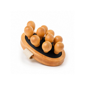 Brosse de massage corporelle coréenne en bois de qualité supérieure avec sangle en coton, masseur 200g multifonctionnel et lavable pour les soins corporels à domicile - Product Image 1