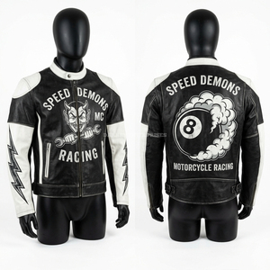 Custom Racing Leather Jacket Men Professional Motorbike Protective Gear Cowhide Biker Coat High Performance Track Safety Wear - Product Image 3
