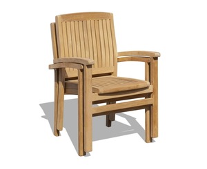 Cómoda Silla de Jardín Apilable de Teca, Resistente al Agua para Uso en Exteriores, en Apartamentos, Cocinas, Restaurantes, Hoteles, Parques y Patios - Product Image 4