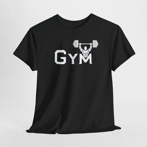 T-shirt de sport noir pour homme avec motif haltères, manches courtes, col rond, vêtement décontracté, jersey de coton imprimé, coupe classique, t-shirts de sport pour homme - Product Image 2