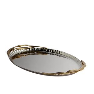 Bandeja de Metal Plateada para Servir Frutas, de Lujo, Ecológica, Personalizable, Apta para Lavavajillas, para Bodas y Restaurantes, Venta al Por Mayor de Fábrica - Product Image 1