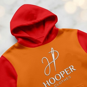 Sudadera con Capucha para Hombre, Color Naranja-Rojo, Sostenible, Transpirable, de Secado Rápido, con Logotipo Personalizado, Top Ventas - Product Image 2
