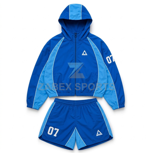 Ensemble de shorts d'entraînement respirants pour femmes, ensemble de vêtements de sport à capuche personnalisé, ensemble de vêtements de détente, ensemble de vêtements de sport tendance pour femmes - Product Image 1