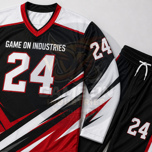 Private Lable Lightweight Durable OEM ODM Breathable Quick Dry Team Wear Long Sleeve Custom Sublimated Ice Hockey Uniform Sets - Product Image 6