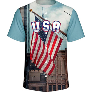 Maillot de baseball unisexe à sublimation motif scène urbaine artistique, graphisme unique, vêtement de sport à boutons intégraux haute performance - Product Image 1