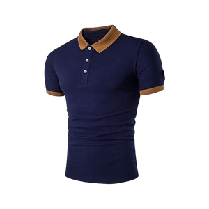 Polo de Manga Corta Amarillo Sólido Unisex, Diseño Minimalista, Cómodo, Transpirable, Ropa Casual Elegante - Product Image 4