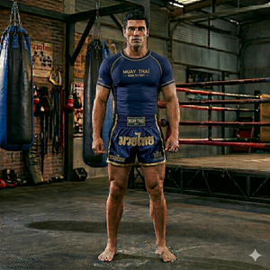 Conjuntos de Camiseta Corta de Muay Thai Sublimada, Secado Rápido, Uniformes Ligeros de Boxeo Tailandés, Venta al Por Mayor - Product Image 1