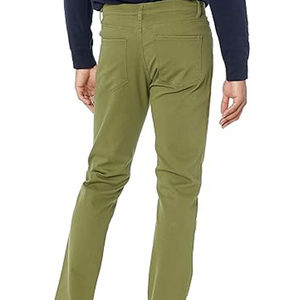 Pantalon cargo en denim vert olive pour homme de Naimat Abbas Industries, coupe slim, décontracté, léger, de haute qualité, en jean doux - Product Image 4