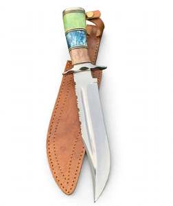 Custom Handcrafted Stainless Steel Fixed Blade <b>Craft</b> <b>Tool</b> with Multi-Color Handle & Leather Sheath - Product Image 1