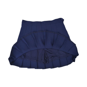 Custom Logo And Design Women's High Waist <b>Pleated</b> <b>Mini</b> <b>Skirt</b> Solid Color Blue Woven Fabric All Seasons Comfortable Sporty Style - Product Image 2